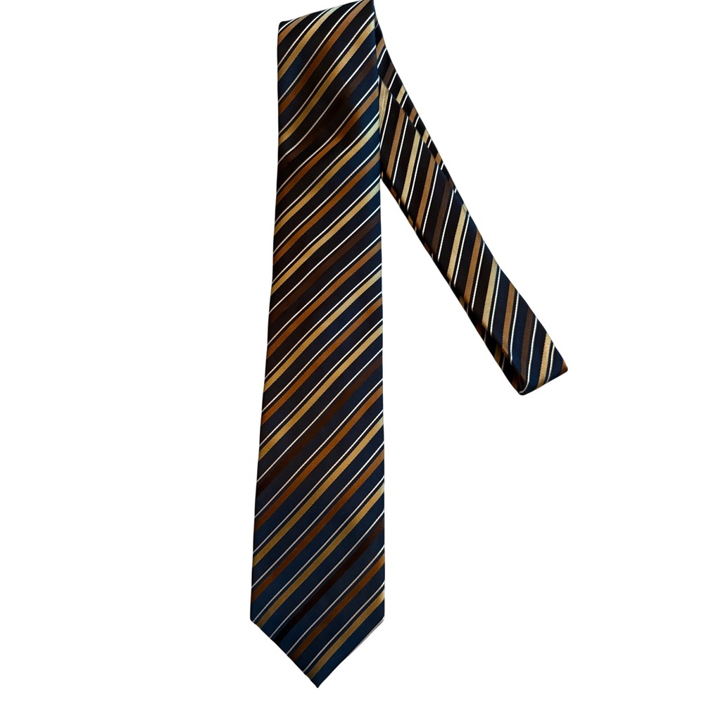 Patrick James Mens Diagonal Stripe Silk Neck Tie Classic Formal Party Business